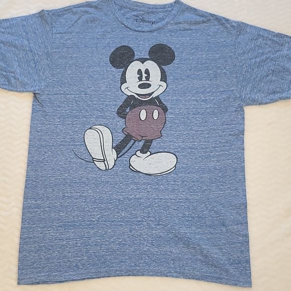 Disney Other - Disney Blue Mickey Mouse Short Sleeve Shirt Size Medium